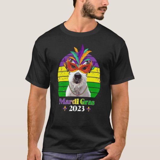 Jack Russell Terrier Party Dog Mardi Gras 2023 T-shirt (Voorkant)