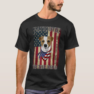 Jack Russell Terrier Patriottische Vlag van de VS  T-shirt