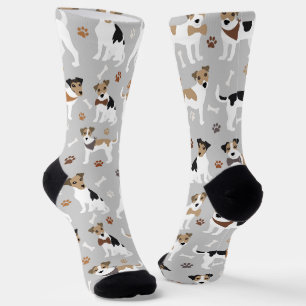 Jack Russell Terrier Paws and Bones Socks Sokken