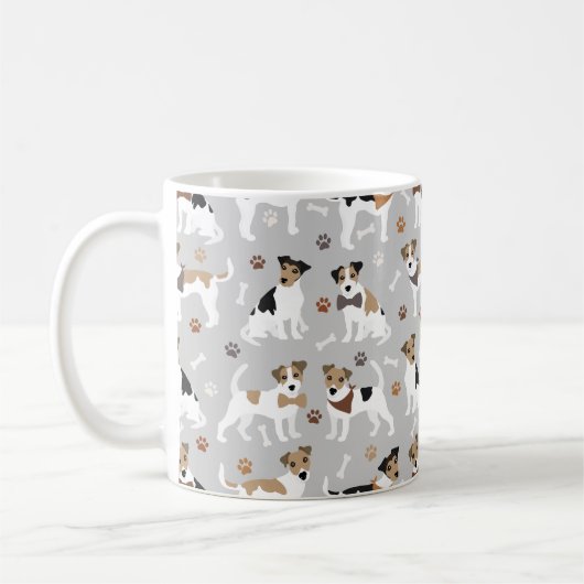 Jack Russell Terrier Paws and Botten Coffee Mok (Links)