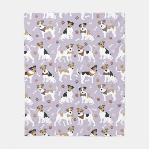 Jack Russell Terrier Paws and Botten Fleece Blanke Deken