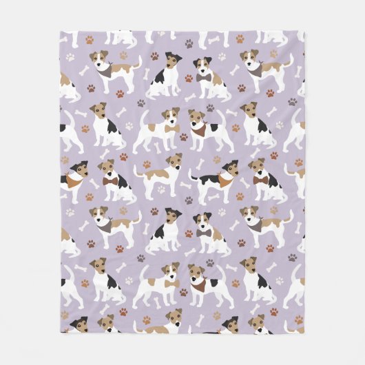 Jack Russell Terrier Paws and Botten Fleece Blanke Deken (Voorkant)
