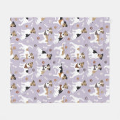 Jack Russell Terrier Paws and Botten Fleece Blanke Deken (Voorkant (Horizontaal))