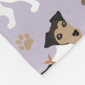Jack Russell Terrier Paws and Botten Fleece Blanke Deken (Hoek)