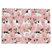 Jack Russell Terrier Paws and Botten Large Gift Ba Groot Cadeauzakje (Achterkant)