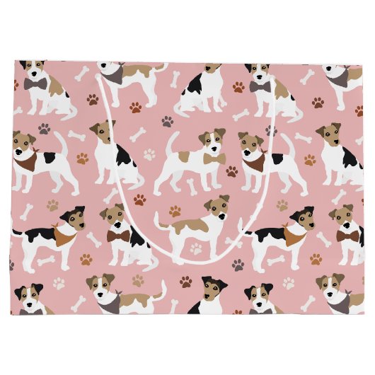 Jack Russell Terrier Paws and Botten Large Gift Ba Groot Cadeauzakje (Achterkant)
