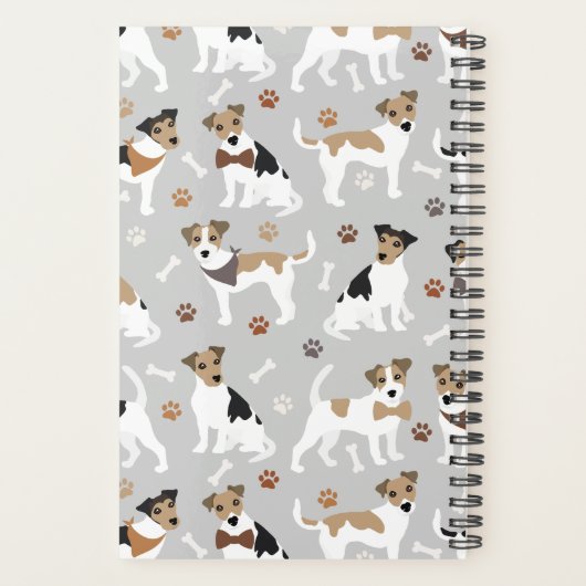 Jack Russell Terrier Paws and Botten Planner (Achterkant)