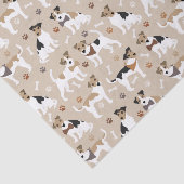 Jack Russell Terrier Paws and Botten Tissue Paper Tissuepapier (Detail)