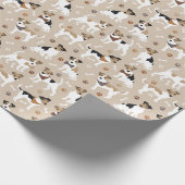 Jack Russell Terrier Paws and Botten Wrapping Pape Cadeaupapier (Hoek)