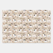 Jack Russell Terrier Paws and Botten Wrapping Pape Inpakpapier Vel (Voorkant 3)