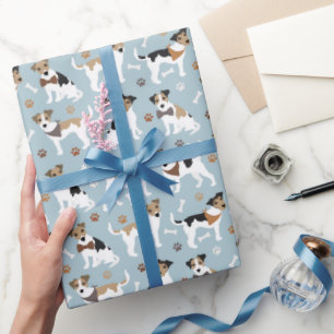 Jack Russell Terrier Paws en Botten Cadeaupapier