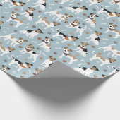 Jack Russell Terrier Paws en Botten Cadeaupapier (Hoek)