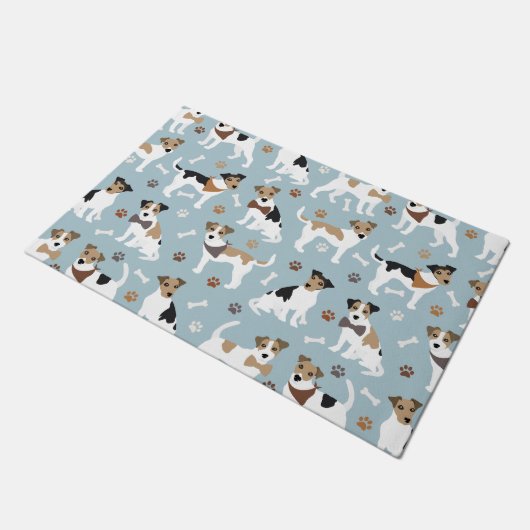 Jack Russell Terrier Paws en Botten Deurmat (Schuin)