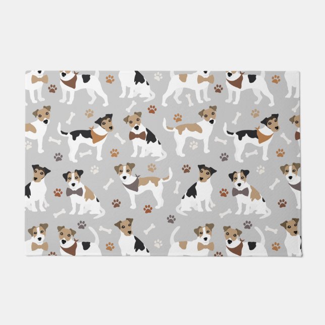 Jack Russell Terrier Paws en Botten Doormat Deurmat (Voorkant)