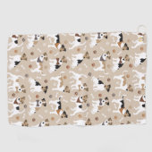 Jack Russell Terrier Paws en Botten Golf Towel Golfhanddoek (Horizontaal)