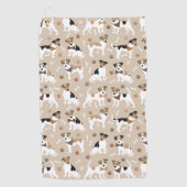 Jack Russell Terrier Paws en Botten Golf Towel Golfhanddoek (Voorkant)