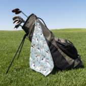Jack Russell Terrier Paws en Botten Golfhanddoek (Groen)