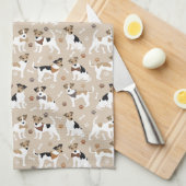 Jack Russell Terrier Paws en Botten Kitchen Towel Theedoek (Quarter Fold)