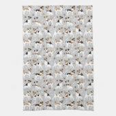 Jack Russell Terrier Paws en Botten Kitchen Towel Theedoek (Verticaal)
