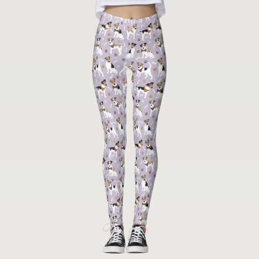 Jack Russell Terrier Paws en Botten Leggings (Voorkant)