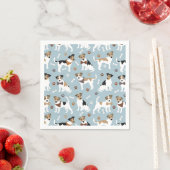 Jack Russell Terrier Paws en Botten Napkins Servet (Insitu)