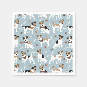 Jack Russell Terrier Paws en Botten Napkins Servet