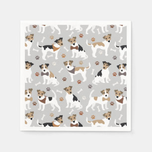 Jack Russell Terrier Paws en Botten Napkins Servet