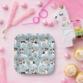 Jack Russell Terrier Paws en Botten Papieren Bordje (Feest)