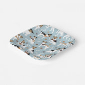 Jack Russell Terrier Paws en Botten Papieren Bordje (Gebogen)