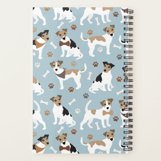 Jack Russell Terrier Paws en Botten Planner (Achterkant)