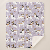 Jack Russell Terrier Paws en Botten Sherpa Blanket Sherpa Deken (Voorkant)