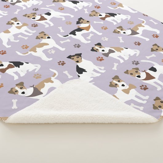 Jack Russell Terrier Paws en Botten Sherpa Blanket Sherpa Deken (3/4)