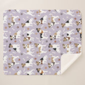 Jack Russell Terrier Paws en Botten Sherpa Blanket Sherpa Deken (Voorkant (horizontaal))