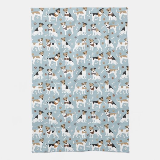 Jack Russell Terrier Paws en Botten Theedoek (Verticaal)