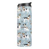 Jack Russell Terrier Paws en Botten Thermosbeker (Gedraaid links)