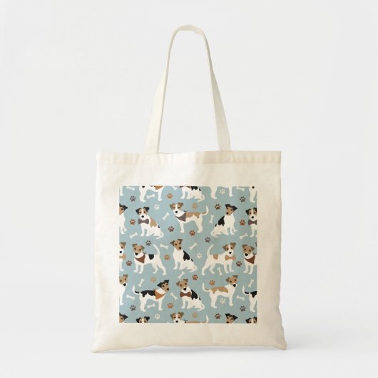 Jack Russell Terrier Paws en Botten Tote Bag (Voorkant)
