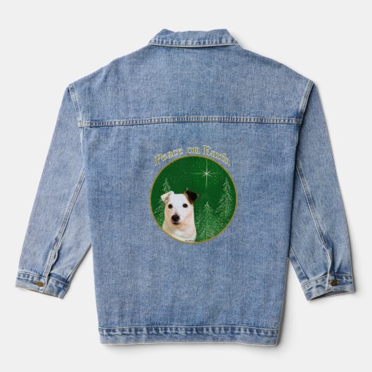 Jack Russell Terrier Peace Denim Jacket (Achterkant)