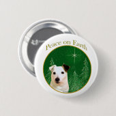 Jack Russell Terrier Peace Ronde Button 5,7 Cm (Voorkant /achterkant)
