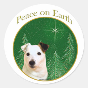 Jack Russell Terrier Peace Ronde Sticker