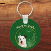 Jack Russell Terrier Peace Sleutelhanger (Voorkant)