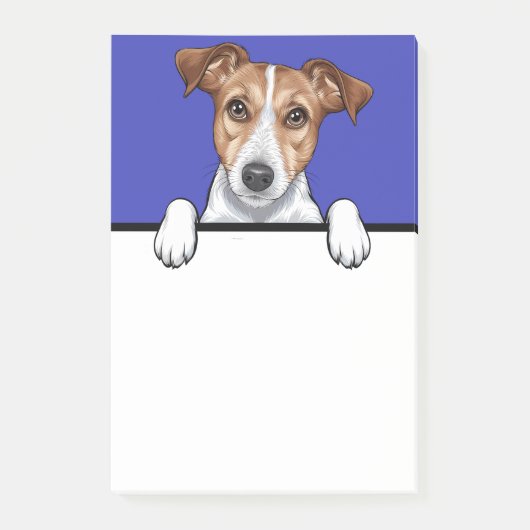 Jack Russell Terrier Peeking Puppy Hondenliefhebbe Post-it® Notes (Voorkant)