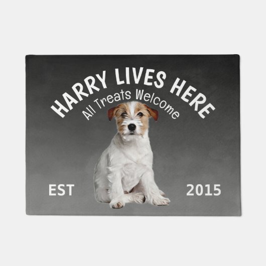Jack Russell Terrier Personalized Hondenliefhebber Deurmat (Voorkant)