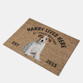 Jack Russell Terrier Personalized Hondenliefhebber Deurmat (Schuin)