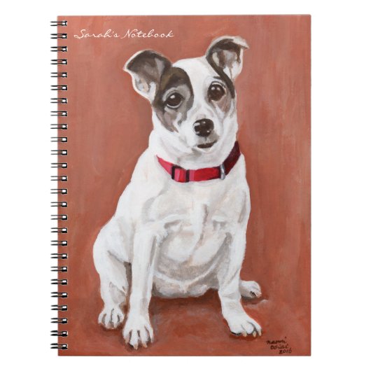 Jack Russell Terrier Portrait-laptop Notitieboek (Voorkant)