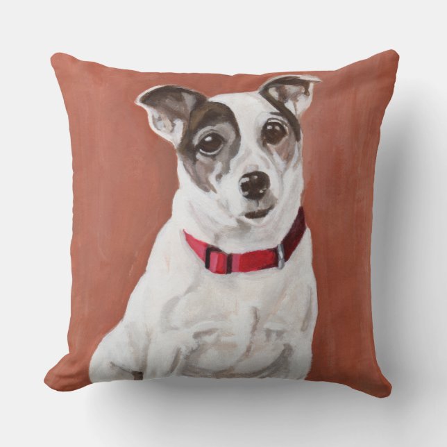 Jack Russell Terrier Portrait Pillow Kussen (Voorkant)