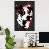 Jack Russell Terrier Portrait Poster (Thuiskantoor)