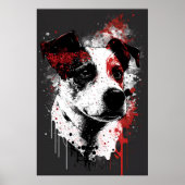 Jack Russell Terrier Portrait Poster (Voorkant)