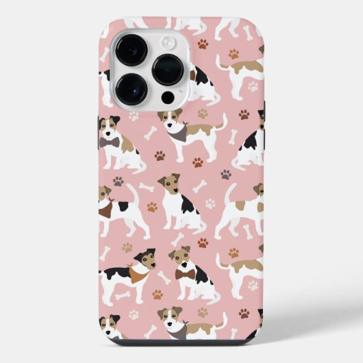 Jack Russell Terrier poten en botten iPhone Hoesje (Achterkant)