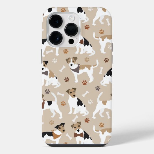 Jack Russell Terrier poten en botten iPhone Hoesje (Achterkant)