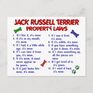 JACK RUSSELL TERRIER Property Laws 2 Briefkaart